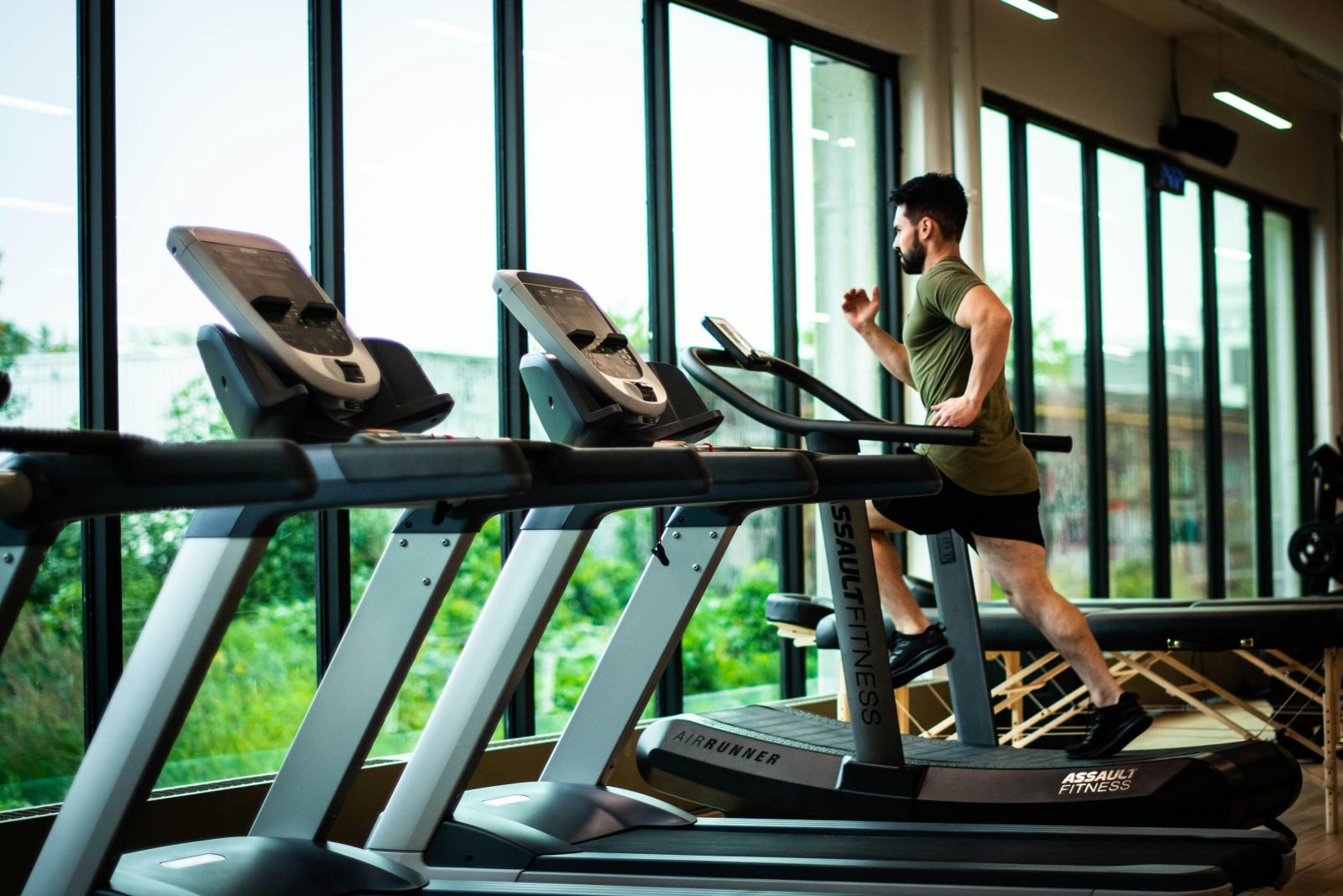Man training at a Nuffield Health Fitness & Wellbeing gym in the UK