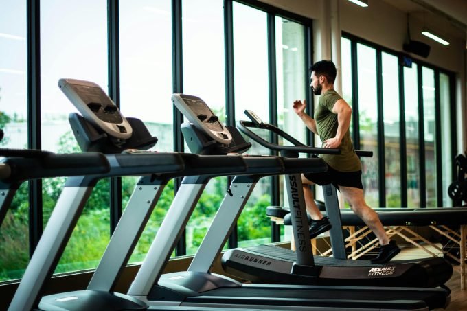 Man training at a Nuffield Health Fitness & Wellbeing gym in the UK