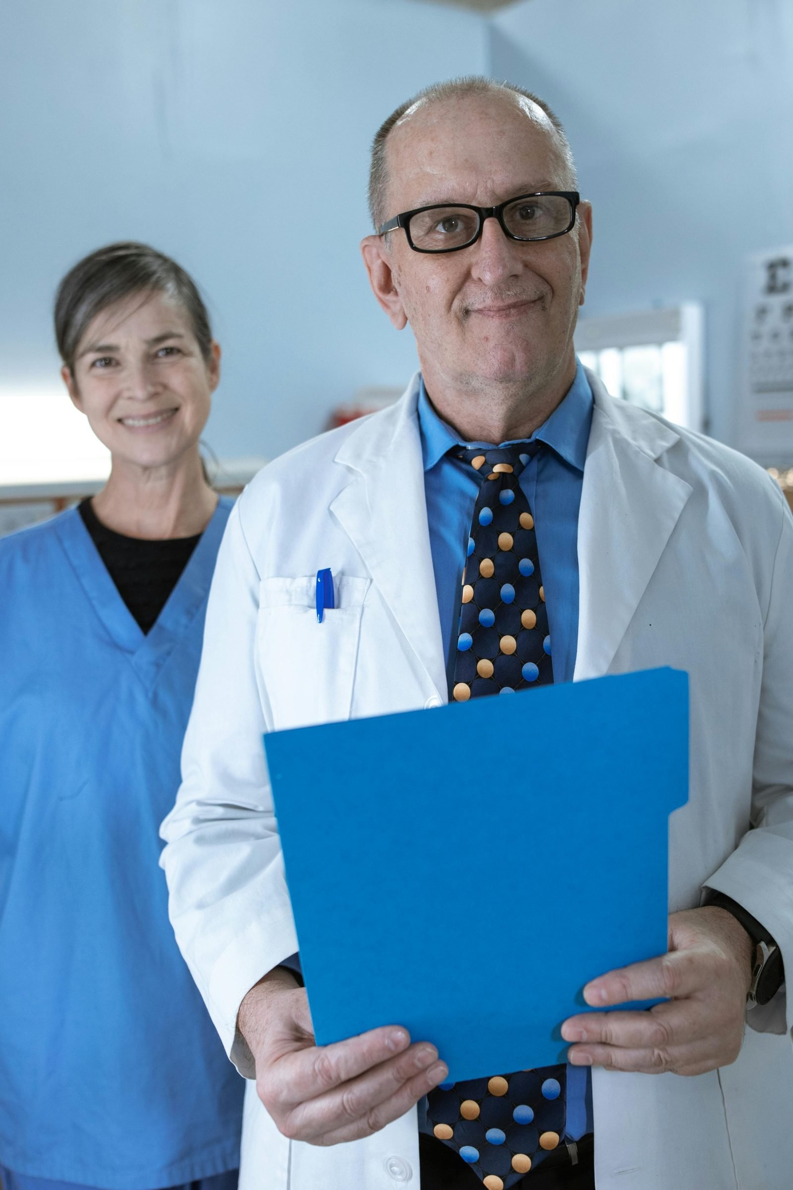 Doctor and patient in private hospital consultation room