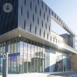 Exterior view of Circle Reading Hospital with patient entrance